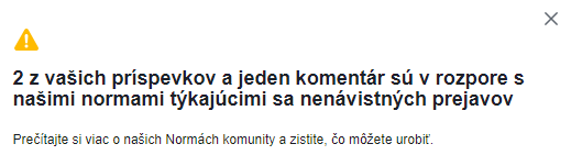 Hlásenie o scenzurovaní obsahu Facebookom